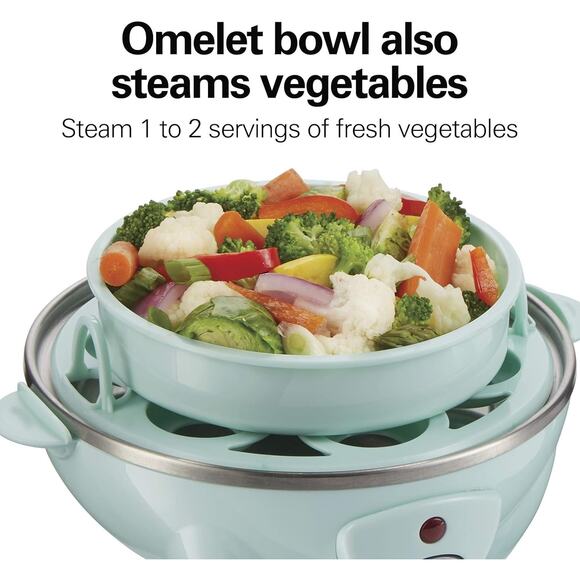 Hamilton Beach 3-In-1 Electric Egg Cooker for Hard Boiled Eggs, Poacher, Omelet - Picture 5 of 7
